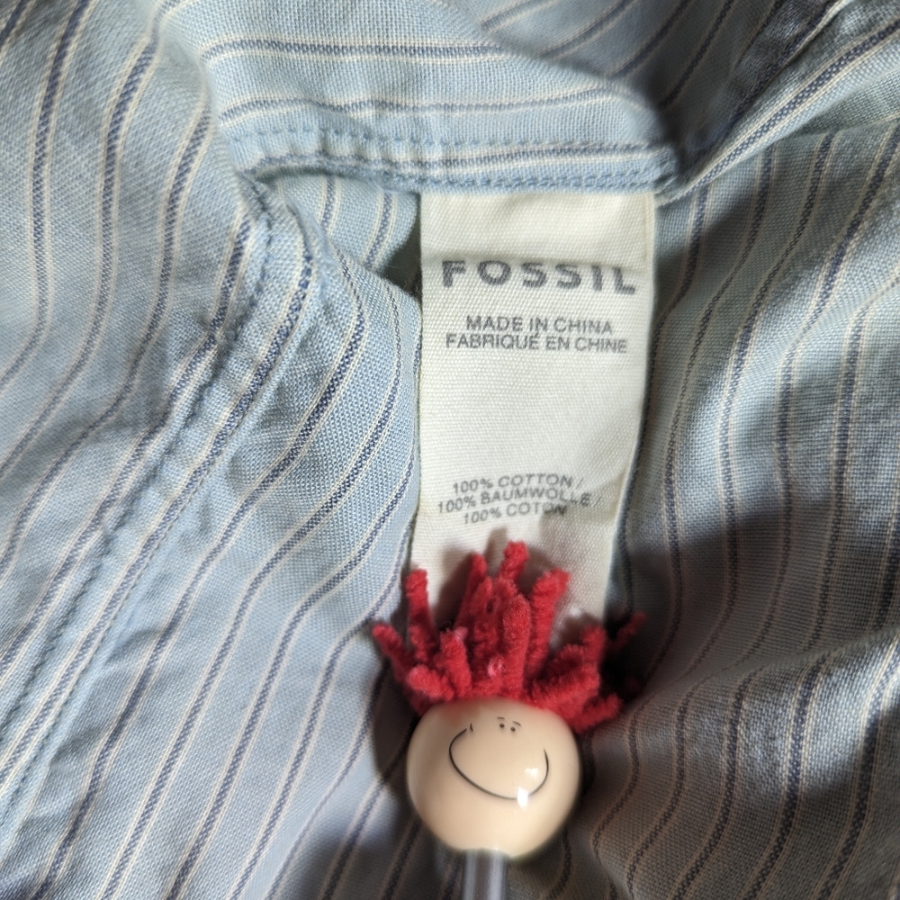 Fossil 54 Mens Long Sleeve Button Down - image 3
